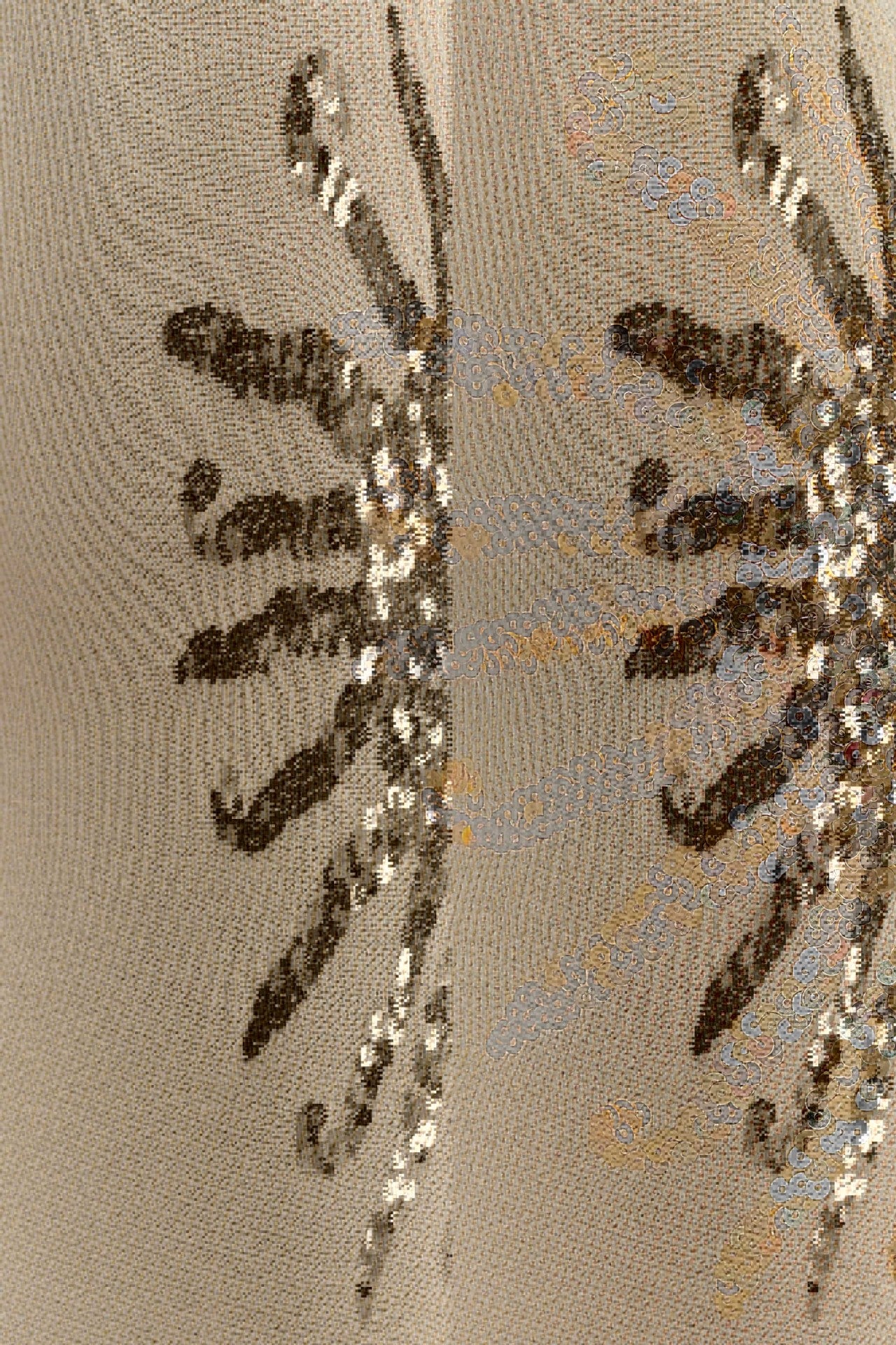 Golden Sequin Knit Halter Maxi Dress – Elegant Backless Beach Evening Gown