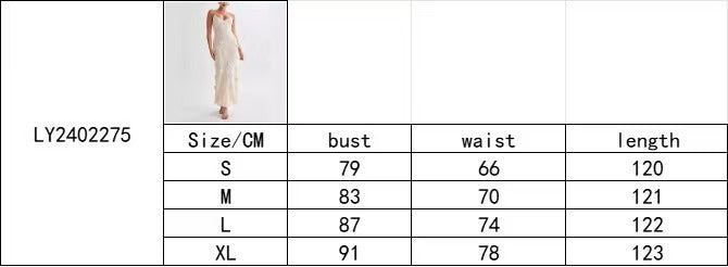 Ivory Floral Appliqué Maxi Dress – Elegant Sleeveless Evening Gown