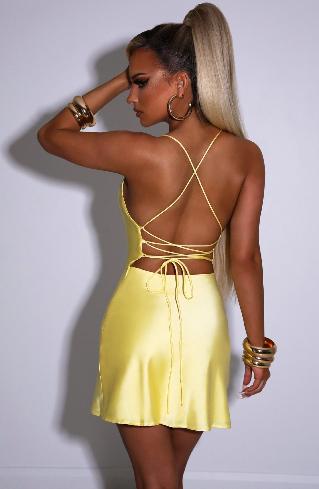 Satin Cowl Neck Mini Dress – Sexy Sleeveless Party Outfit